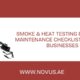 Smoke & Heat Testing Equipment Maintenance Checklist for Saudi Businesses