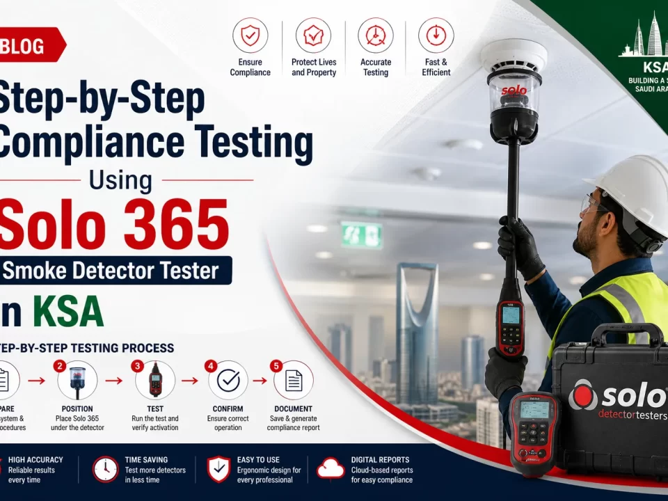 Step-by-Step Compliance Testing Using Solo 365 Smoke Detector Tester in KSA